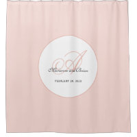 Monogram Blush Pink and White