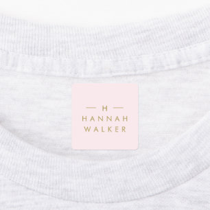Monogram Blush Pink Elegant Chic Gold Clothing