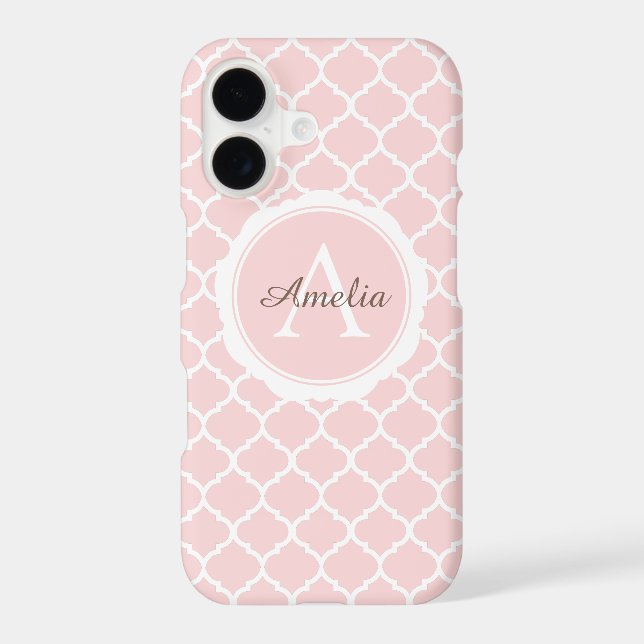 Monogram Blush Pink Geometric (Back)
