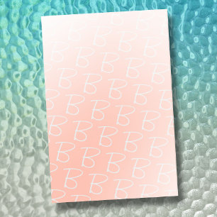 Monogram Blush Pink Modern Elegant Chic Initial Post-it Notes