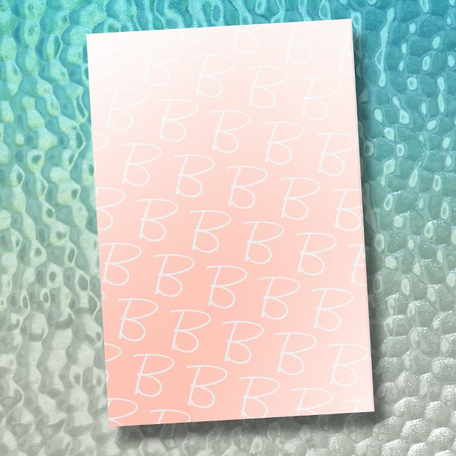 Monogram Blush Pink Modern Elegant Chic Initial Post-it Notes (Creator Uploaded)