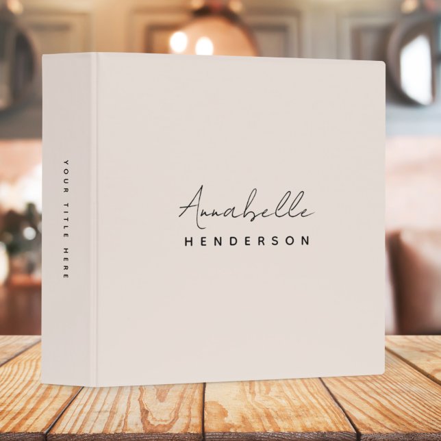 Monogram Blush Pink | Modern Minimalist Feminine Binder (Creator Uploaded)