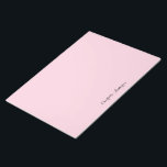 Monogram Blush Pink | Modern Minimalist Feminine Notepad<br><div class="desc">A simple stylish custom monogram design with a modern minimalist handwritten script typography in black on an elegant blush pink background. The monogram name can easily be  personalized. The perfectly personal gift or accessory for any occasion!</div>