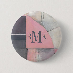 Monogram   Blushing Bride 2 Inch Round Button
