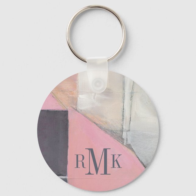 Monogram | Blushing Bride Keychain (Front)