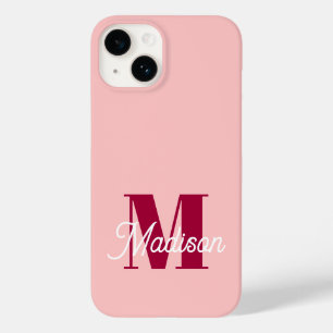 Monogram Bold Pink Personalized Initials Case-Mate iPhone 14 Case