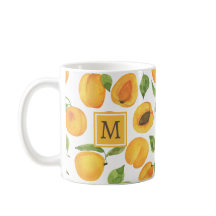Monogram Botanical Apricot Mug