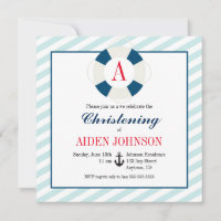 Monogram Bouy Nautical Baby Boy Christening