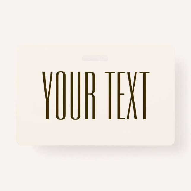 Monogram, Brand or Business Name | Off-white Brown Badge (Front)