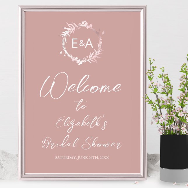 Monogram Bridal Shower Welcome Sign Board (Creator Uploaded)