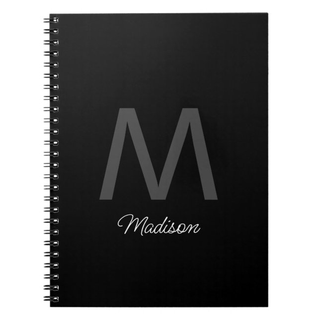 Monogram Bridesmaid Groomsmen Wedding Gift Favour Notebook (Front)