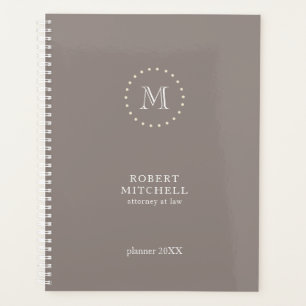 Monogram Brown Elegant Professional Planner