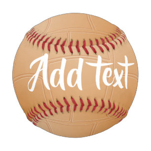 Monogram brown leather textured baseball