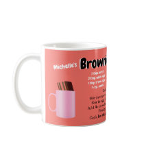 Monogram Brownie Recipe Amazing Funny Mug