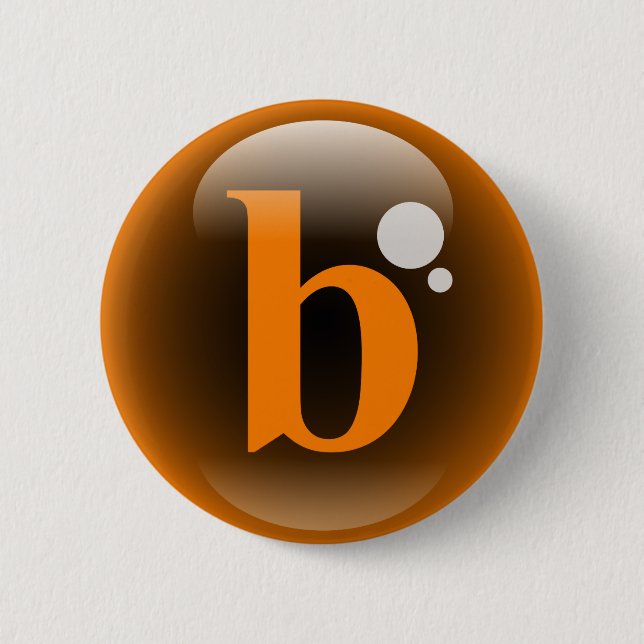 Monogram Bubble B 2 Inch Round Button (Front)