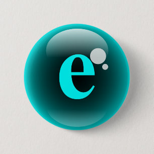Monogram Bubble E 2 Inch Round Button