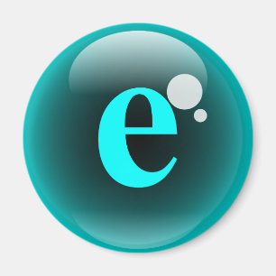 Monogram Bubble E Magnet