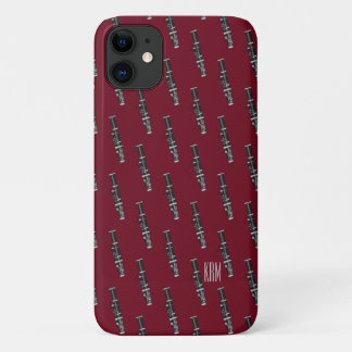 Monogram Burgundy Bassoon iPhone 11 Case
