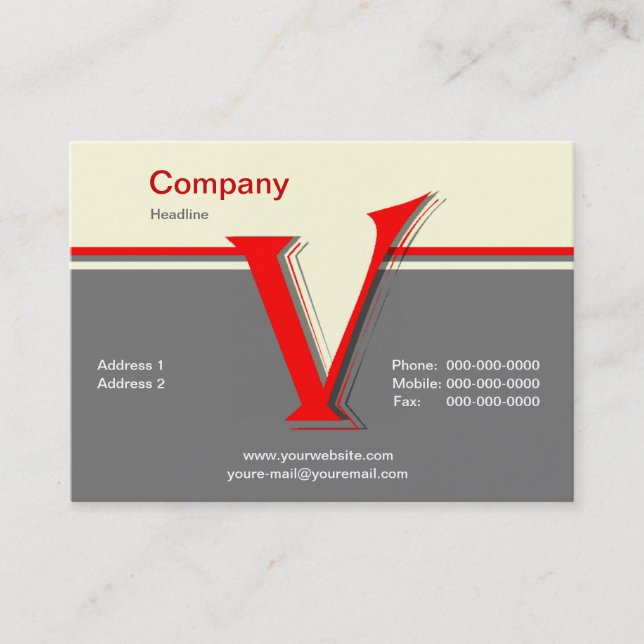 Monogram Business Card (Front)