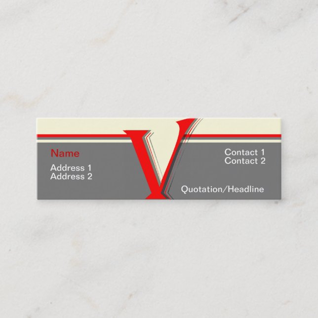 Monogram Business Card (Front)