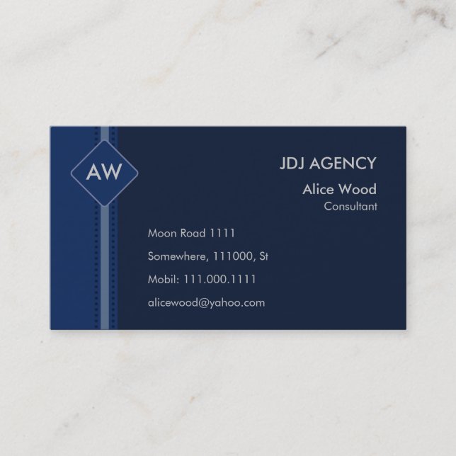 Monogram Business Card (Front)
