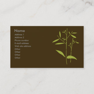 Monogram Business Card - Bamboo