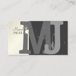 Monogram Business Card en retro colours