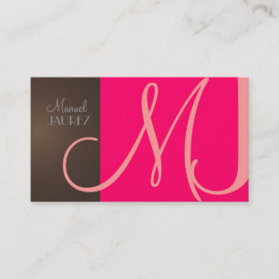 Monogram Business Card en retro colours