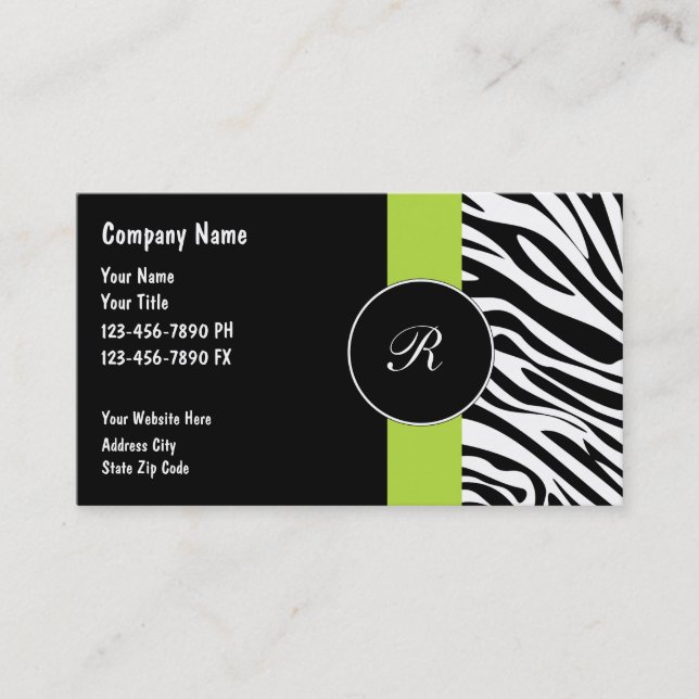 Monogram Business Cards (Front)