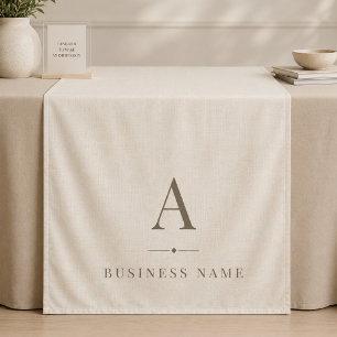 Monogram Business Linen Table Runner Banner Tapestry