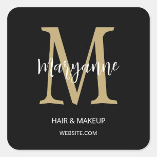 Monogram Business Logo Square Sticker