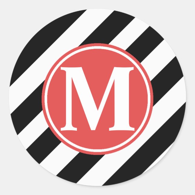MONOGRAM BUSINESS STICKER/SEAL CLASSIC ROUND STICKER (Front)