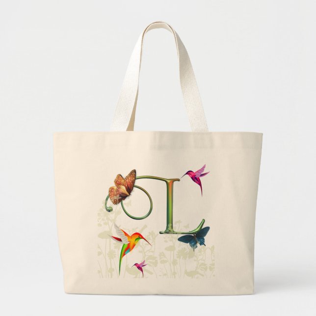 Monogram Butterfly Fantasy L Large Tote Bag (Front)
