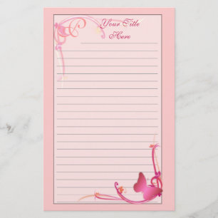 Monogram Butterfly Stationery
