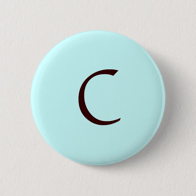Monogram Buttom "C" 2 Inch Round Button (Front)