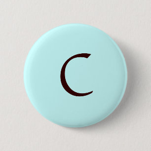 Monogram Buttom "C" 2 Inch Round Button