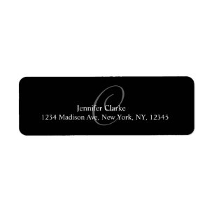 Monogram C Address Labels