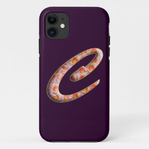 Monogram C in Roses Pattern Iphone 5 cases