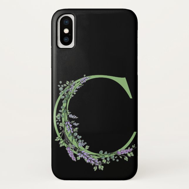 Monogram C Lavender Eucalyptus Case-Mate iPhone Case (Back)
