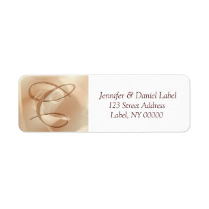 Monogram C Return Address Labels