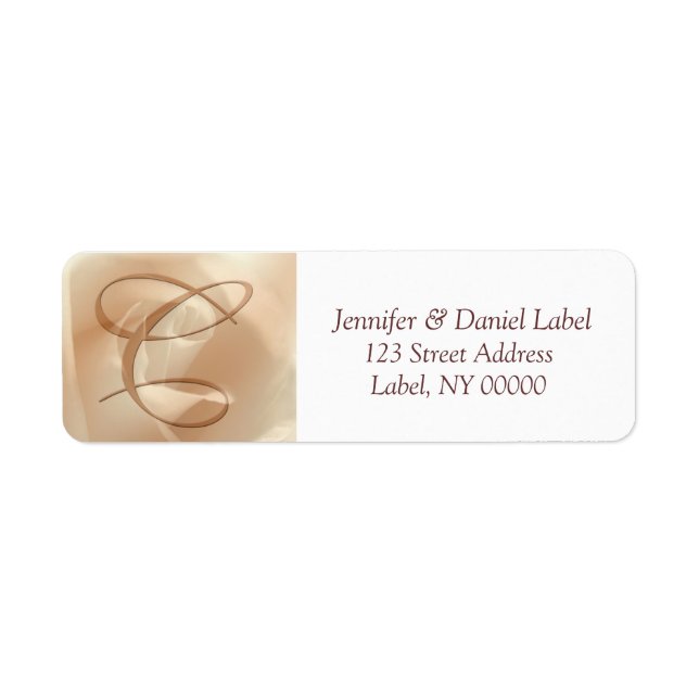 Monogram C Return Address Labels (Front)