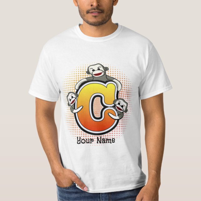 Monogram C Sock Monkey  T-Shirt (Front)