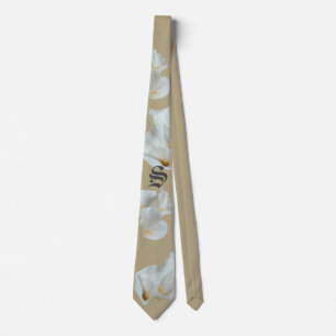 Monogram Calla Lillies Tie