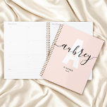 Monogram Calligraphy Girly Blush Pink Planner<br><div class="desc">Stay organized in style with this personalized planner! Featuring your name in whimsical calligraphy, beautifully overlaying your monogram in bold font, this planner is the perfect blend of functionality and personalization. With ample space for notes, schedules, and to-do lists, it’s designed to help you keep track of assignments, appointments, and...</div>