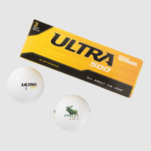 Monogram Camouflage Moose Animal Nature art Golf Balls