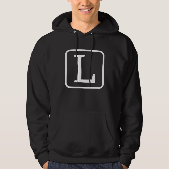 Monogram Capital Letter L Initial Alphabet Women M Hoodie (Front)