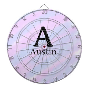 Monogram capital masculine add name purple pastel  dartboard