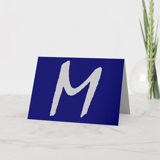 Monogram Card - "M" Customizable (Front)