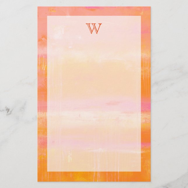 Monogram | Caribbean Sky Stationery (Front)