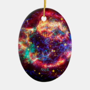 Monogram Cassiopeia, Milky Ways Youngest Supernova Ceramic Ornament